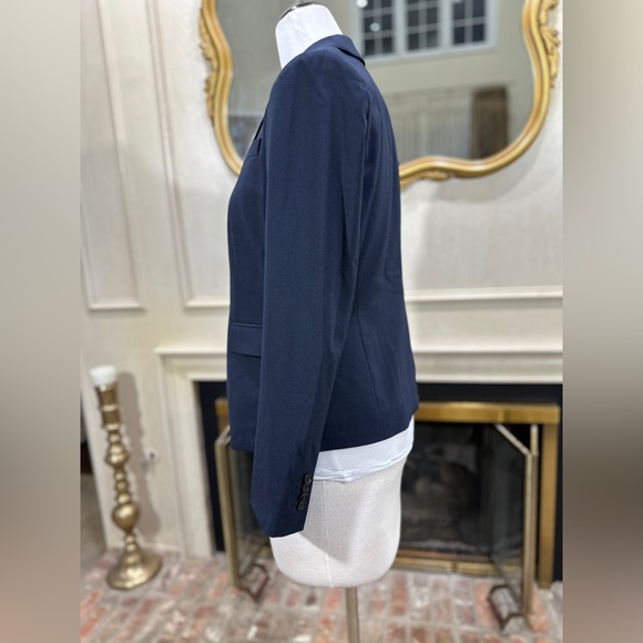 Ann Taylor Women’s Navy One-Button Blazer Size 8 NWT $169 Structured Work Jacket - Picture 3 of 12